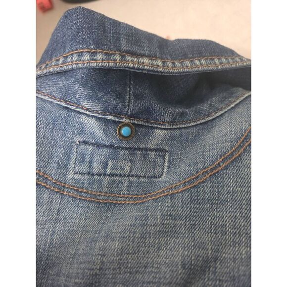 RARE Perfecto By Schott Joplin Jacket Denim Motorcycle Vest NWT Defect Read - Picture 6 of 9